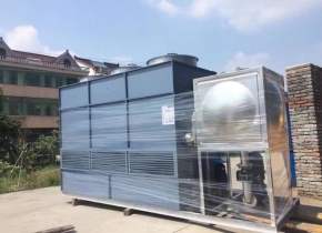 80T闭式冷却塔清远工地现场